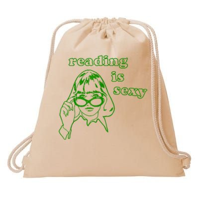 Reading Is Sexy Costume Library Women Bookworm Bookaholic Drawstring Bag