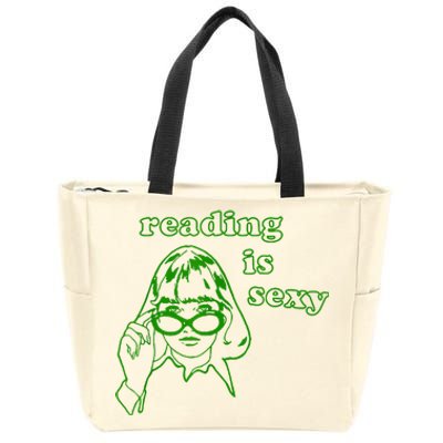 Reading Is Sexy Costume Library Women Bookworm Bookaholic Zip Tote Bag