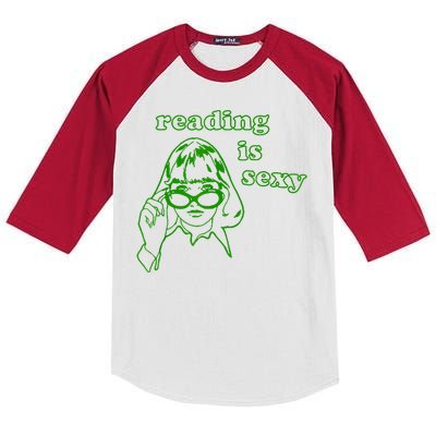 Reading Is Sexy Costume Library Women Bookworm Bookaholic Kids Colorblock Raglan Jersey