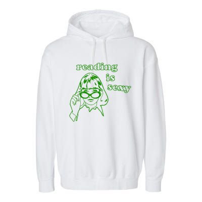 Reading Is Sexy Costume Library Women Bookworm Bookaholic Garment-Dyed Fleece Hoodie