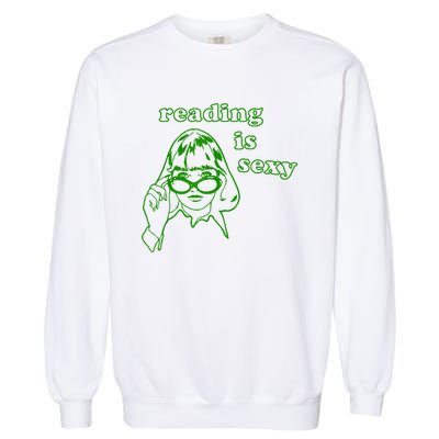 Reading Is Sexy Costume Library Women Bookworm Bookaholic Garment-Dyed Sweatshirt