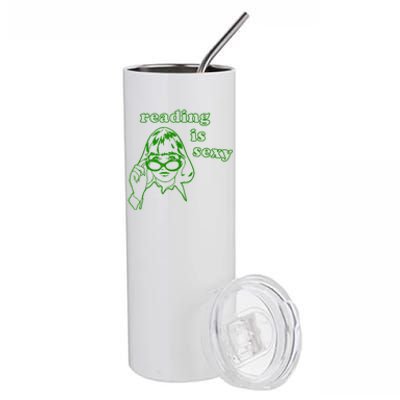 Reading Is Sexy Costume Library Women Bookworm Bookaholic Stainless Steel Tumbler