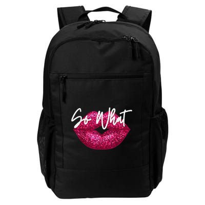 Retro I So What Funny Pin.K Colors Daily Commute Backpack