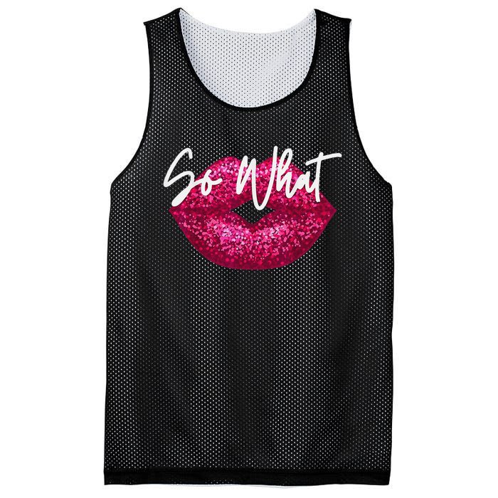 Retro I So What Funny Pin.K Colors Mesh Reversible Basketball Jersey Tank