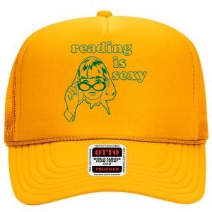 Reading Is Sexy Trending Tee High Crown Mesh Back Trucker Hat