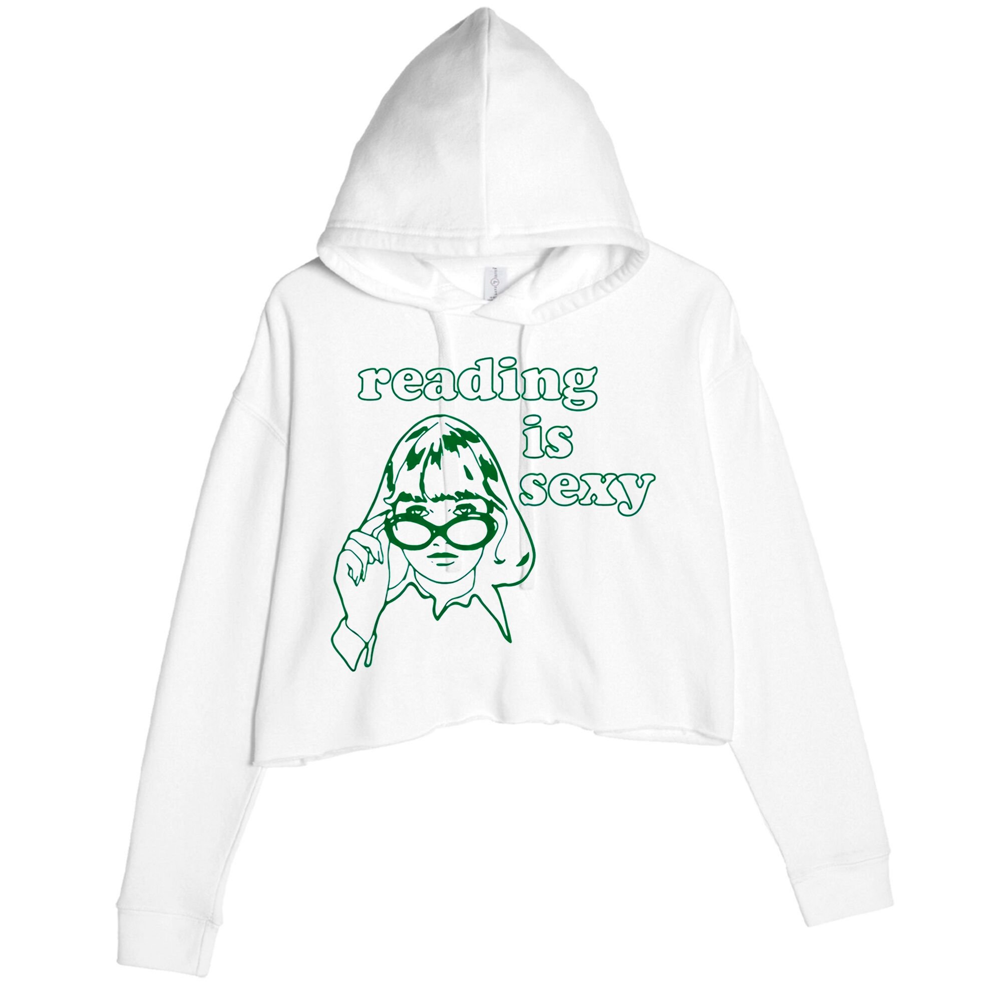 Reading Is Sexy Trending Crop Fleece Hoodie