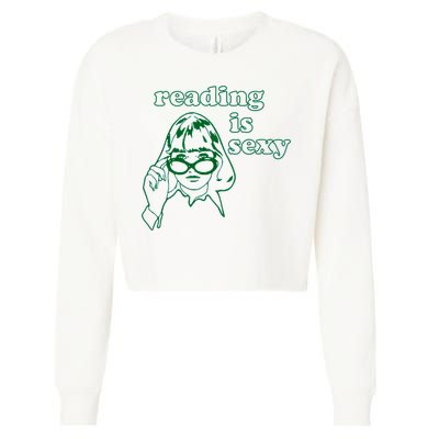 Reading Is Sexy Trending Cropped Pullover Crew