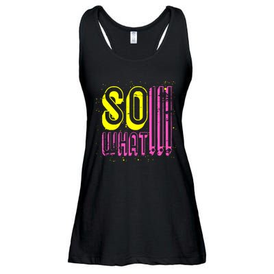 Retro I So What Funny Ladies Essential Flowy Tank