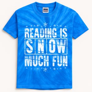 Reading Is Snow Much Fun Science Of Reading Gift Kids Tie-Dye T-Shirt