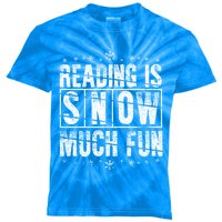 Reading Is Snow Much Fun Science Of Reading Gift Kids Tie-Dye T-Shirt