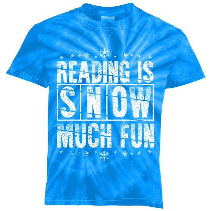 Reading Is Snow Much Fun Science Of Reading Gift Kids Tie-Dye T-Shirt