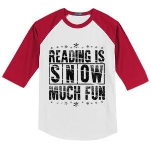 Reading Is Snow Much Fun Science Of Reading Gift Kids Colorblock Raglan Jersey