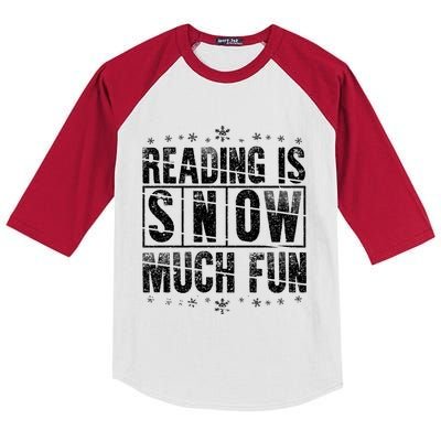 Reading Is Snow Much Fun Science Of Reading Gift Kids Colorblock Raglan Jersey