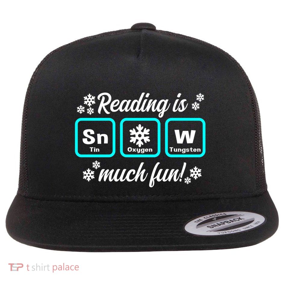 Reading Is Snow Much Fun Science Of Reading Gift Flat Bill Trucker Hat