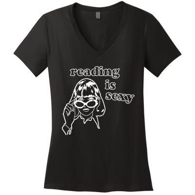 Reading Is Sexy Gift For Bookworms Women's V-Neck T-Shirt