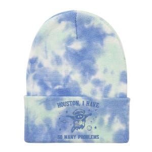 Raccoon In Space Retro 90s Graphic Tie Dye 12in Knit Beanie