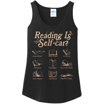 Reading Is Self Care Bookish Mental Health Ladies Essential Tank