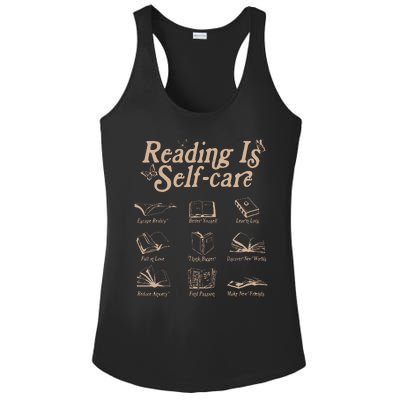 Reading Is Self Care Bookish Mental Health Ladies PosiCharge Competitor Racerback Tank