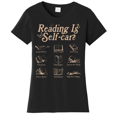 Reading Is Self Care Bookish Mental Health Women's T-Shirt