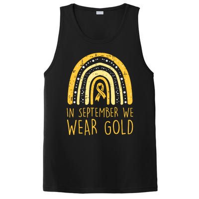 Rainbow In September We Wear Gold Childhood Cancer Awareness PosiCharge Competitor Tank