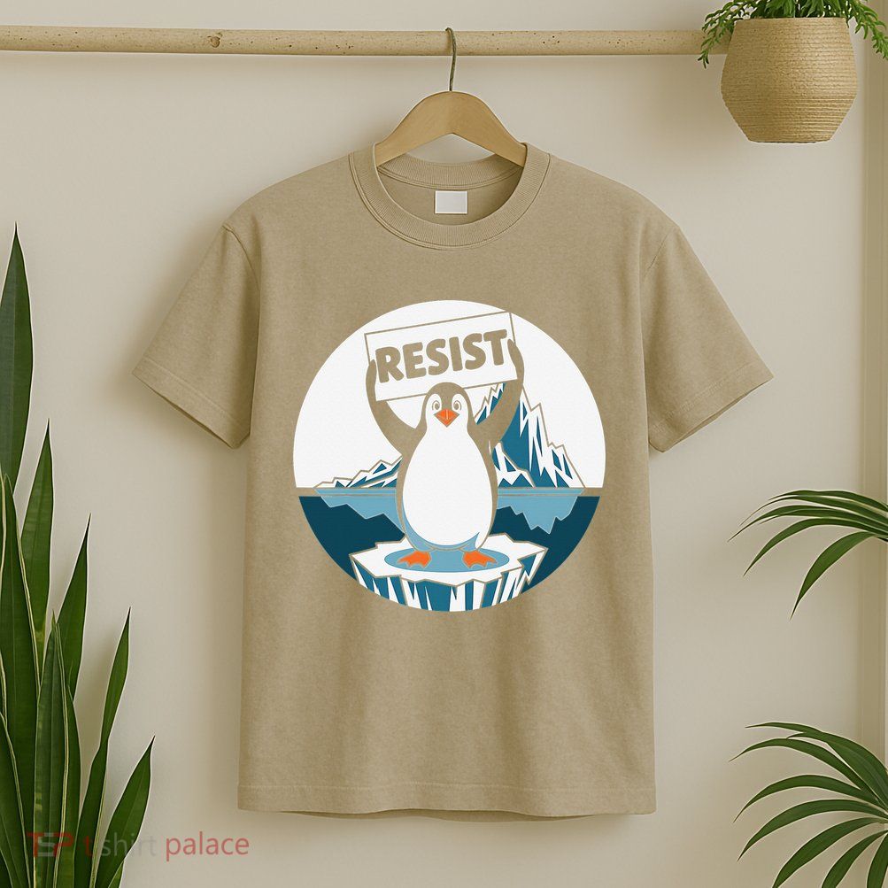 RESIST I Stand With The Penguins - Funny Tariff Protest T-Shirt