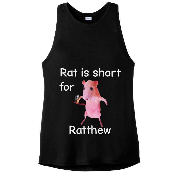 Rat Is Short For Ratthew Meme Ladies PosiCharge Tri-Blend Wicking Tank