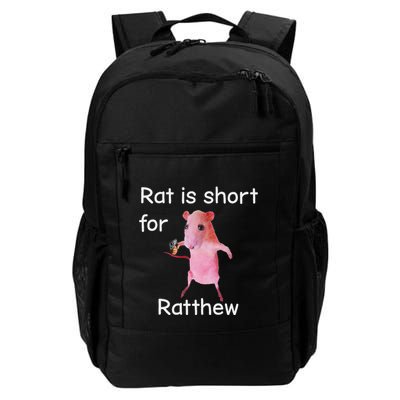 Rat Is Short For Ratthew Meme Backpack