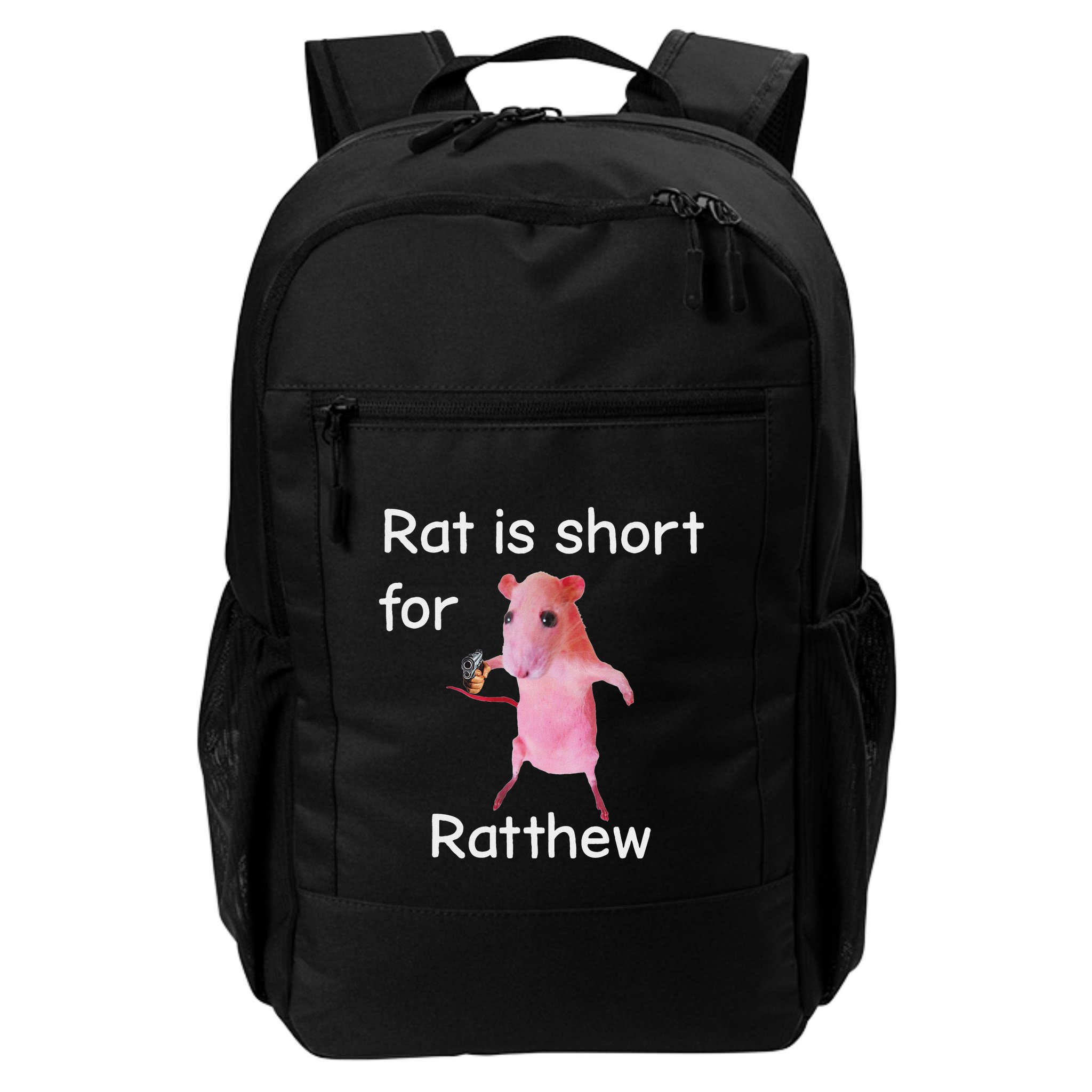 Rat Is Short For Ratthew Meme Backpack