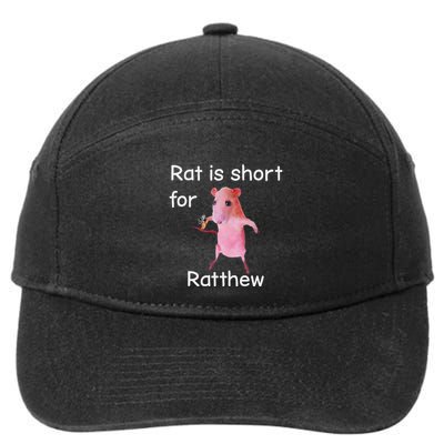 Rat Is Short For Ratthew Meme 7-Panel Snapback Hat