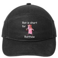 Rat Is Short For Ratthew Meme 7-Panel Snapback Hat