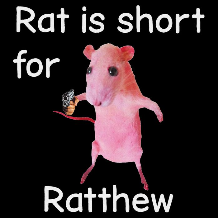 Rat Is Short For Ratthew Meme Drawstring Bag
