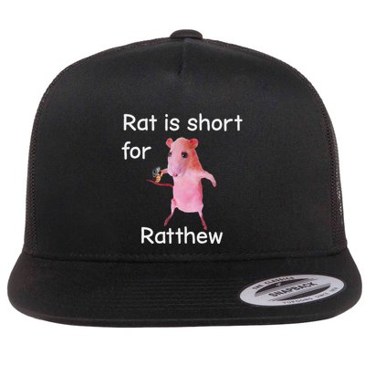 Rat Is Short For Ratthew Meme Flatbill Hat