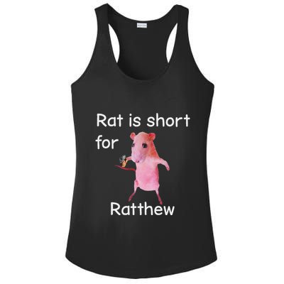 Rat Is Short For Ratthew Meme Ladies PosiCharge Competitor Racerback Tank