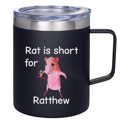 Rat Is Short For Ratthew Meme 12oz Stainless Steel Coffee Mug