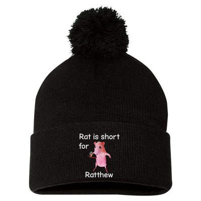 Rat Is Short For Ratthew Meme Pom Pom 12in Knit Beanie