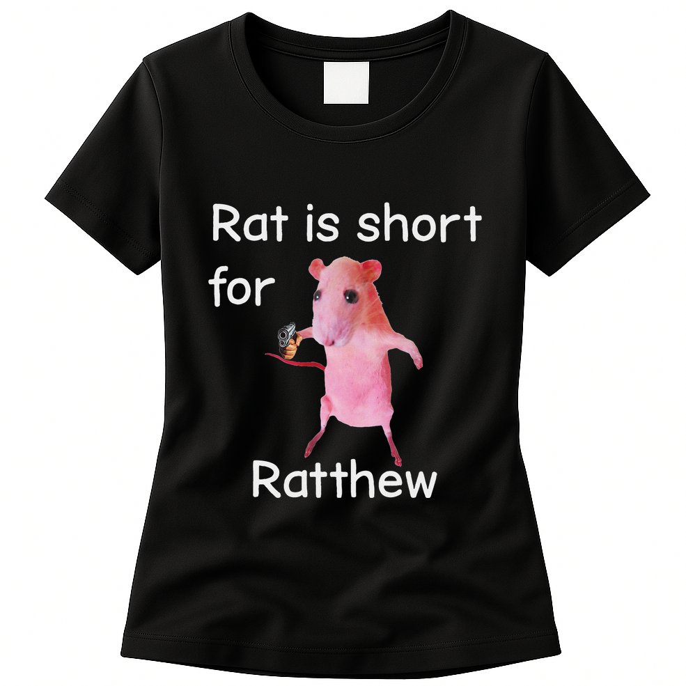 Rat Is Short For Ratthew Meme Womens T-Shirt