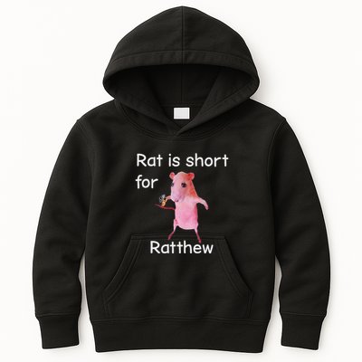 Rat Is Short For Ratthew Meme Kids Hoodie
