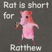 Rat Is Short For Ratthew Meme Cotton Canvas Backpack