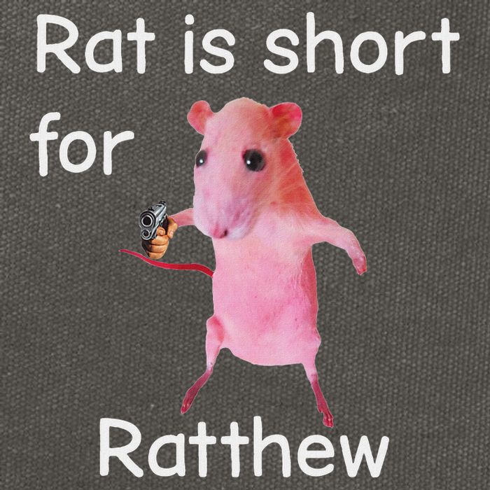 Rat Is Short For Ratthew Meme Cotton Canvas Backpack
