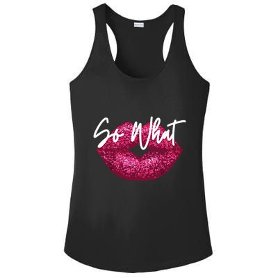 Retro I So What Funny Ladies PosiCharge Competitor Racerback Tank