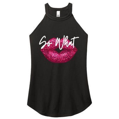 Retro I So What Funny Women's Perfect Tri Rocker Tank