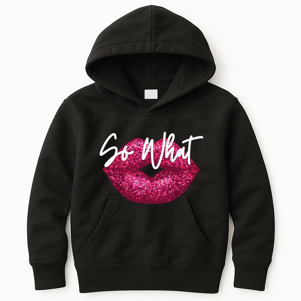 Retro I So What Funny Kids Hoodie