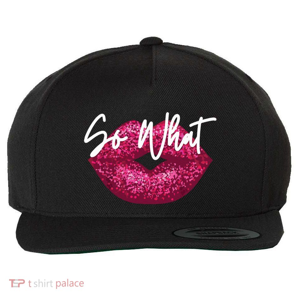 Retro I So What Funny Wool Snapback Cap