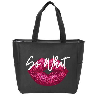 Retro I So What Funny Zip Tote Bag