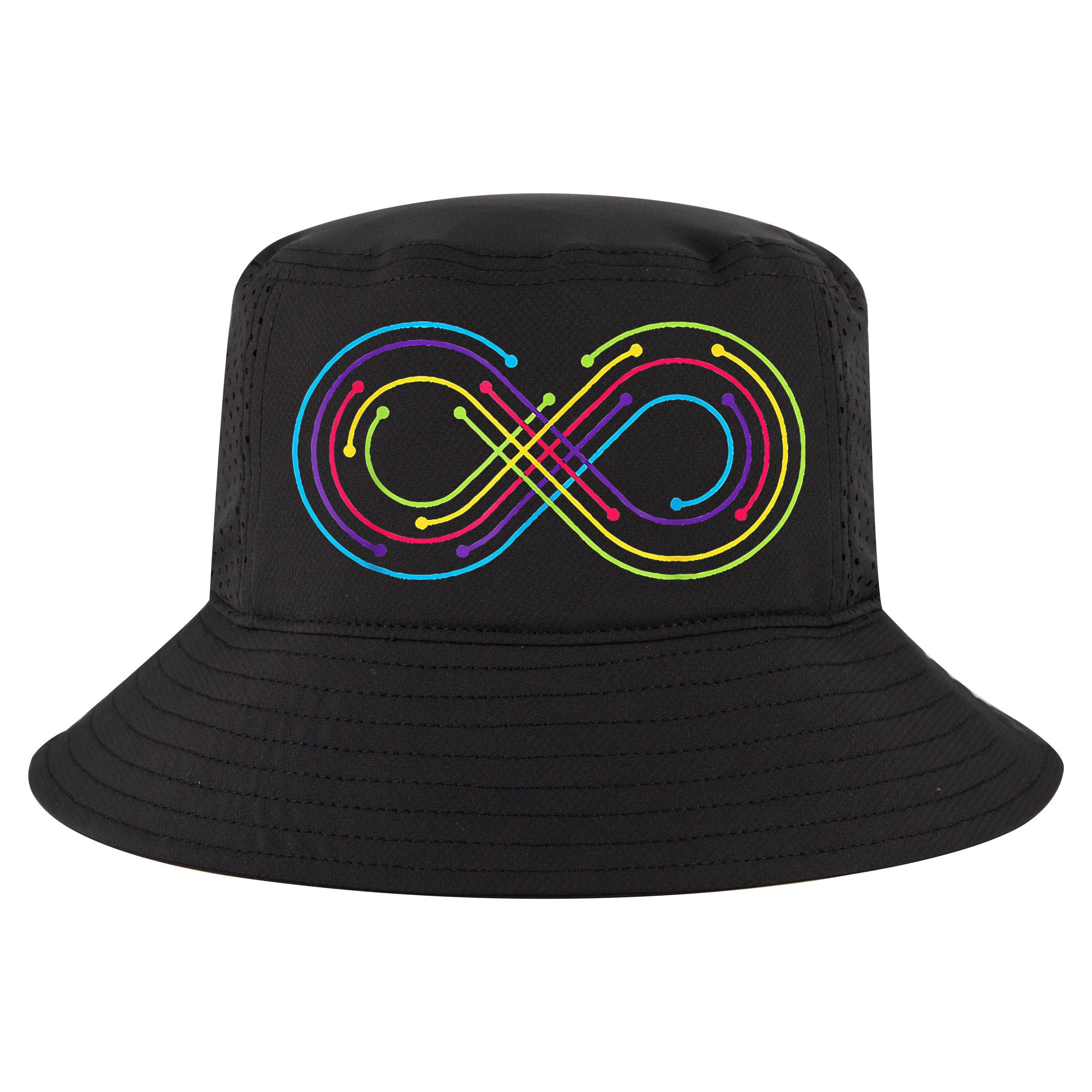Rainbow Infinity Symbol Pride Autism Awareness Neurodiverse Cool Comfort Performance Bucket Hat