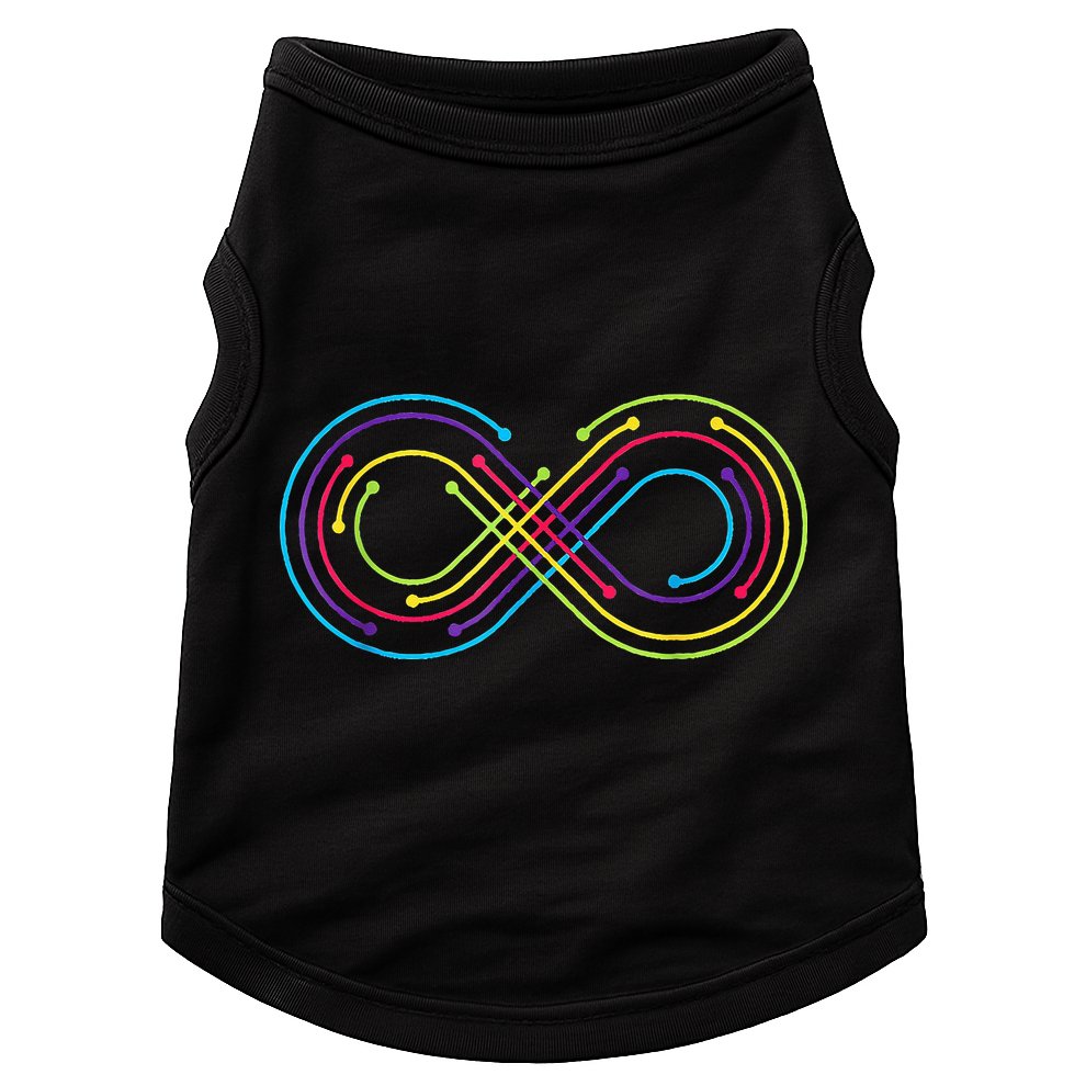 Rainbow Infinity Symbol Pride Autism Awareness Neurodiverse Doggie Tank