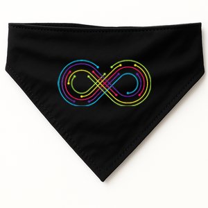 Rainbow Infinity Symbol Pride Autism Awareness Neurodiverse USA-Made Doggie Bandana