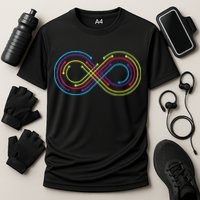Rainbow Infinity Symbol Pride Autism Awareness Neurodiverse Cooling Performance Crew T-Shirt