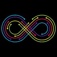 Rainbow Infinity Symbol Pride Autism Awareness Neurodiverse Cooling Performance Crew T-Shirt