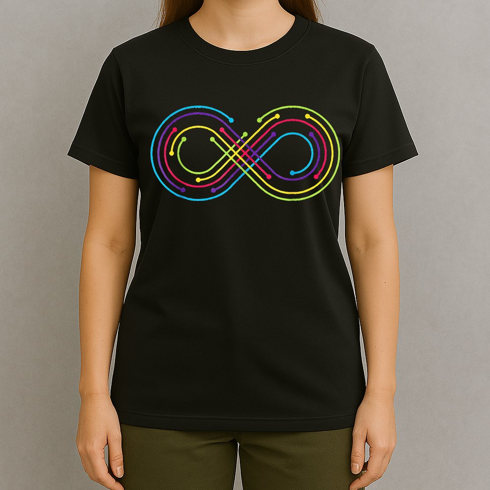 Rainbow Infinity Symbol Pride Autism Awareness Neurodiverse T-Shirt